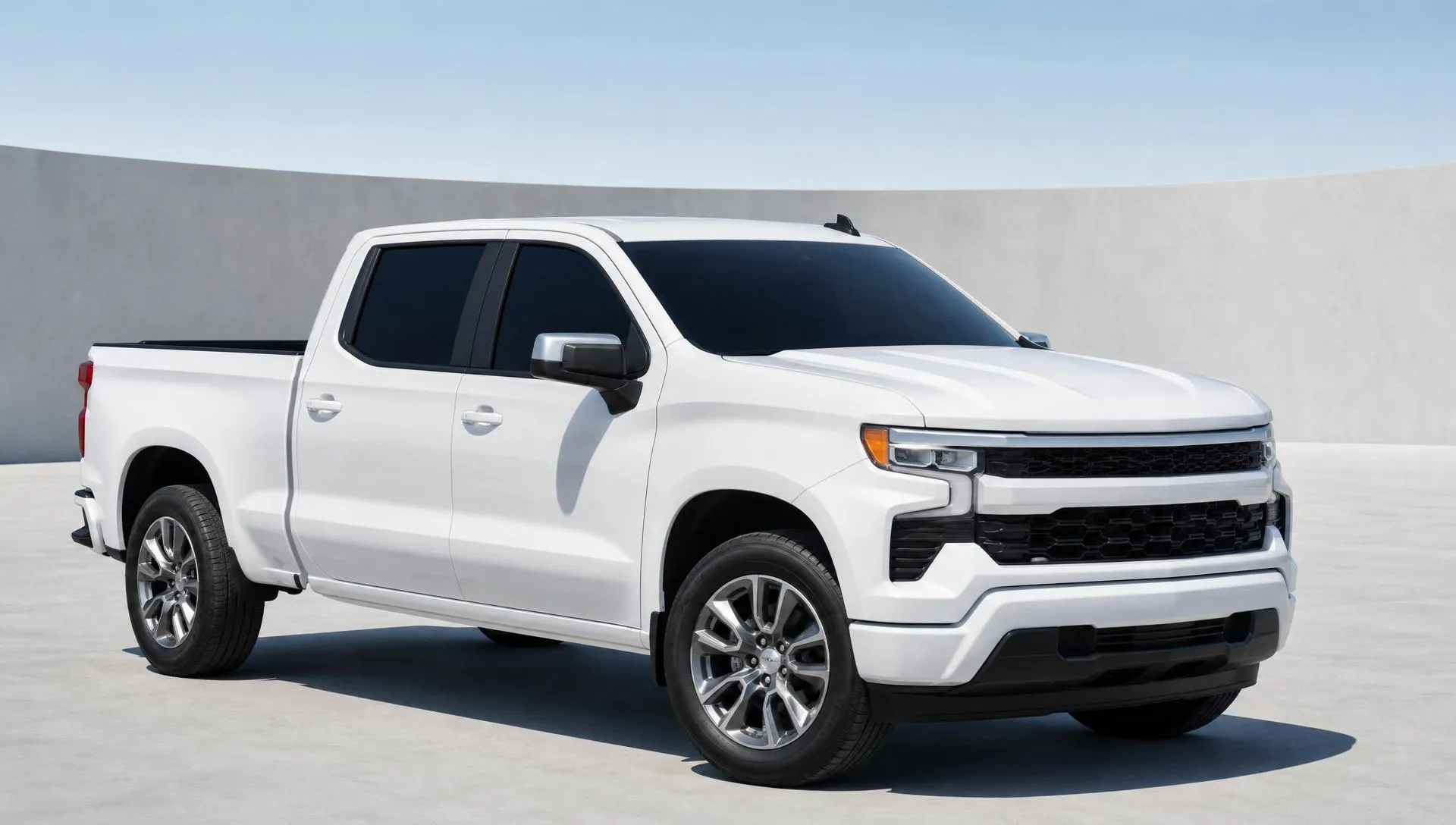 White Ford F-150 with professional window tint in bright daylight